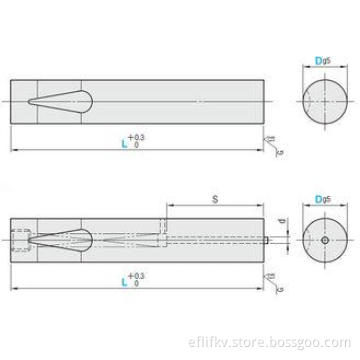MISUMI Standard ball - lock punch Pin SKD11 / SKH51 Blanks